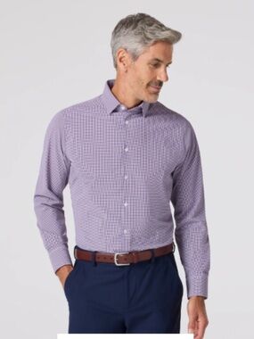 Leeward Dress Shirt Mulberry Sam Plaid